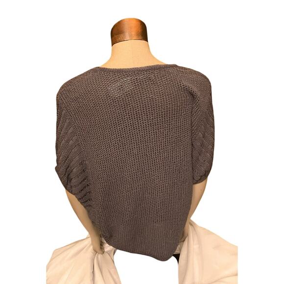 GAP Short Sleeve Sweater Sz Medium M Gray Cropped NWT New $59.99 MSRP Boho - Picture 2 of 10